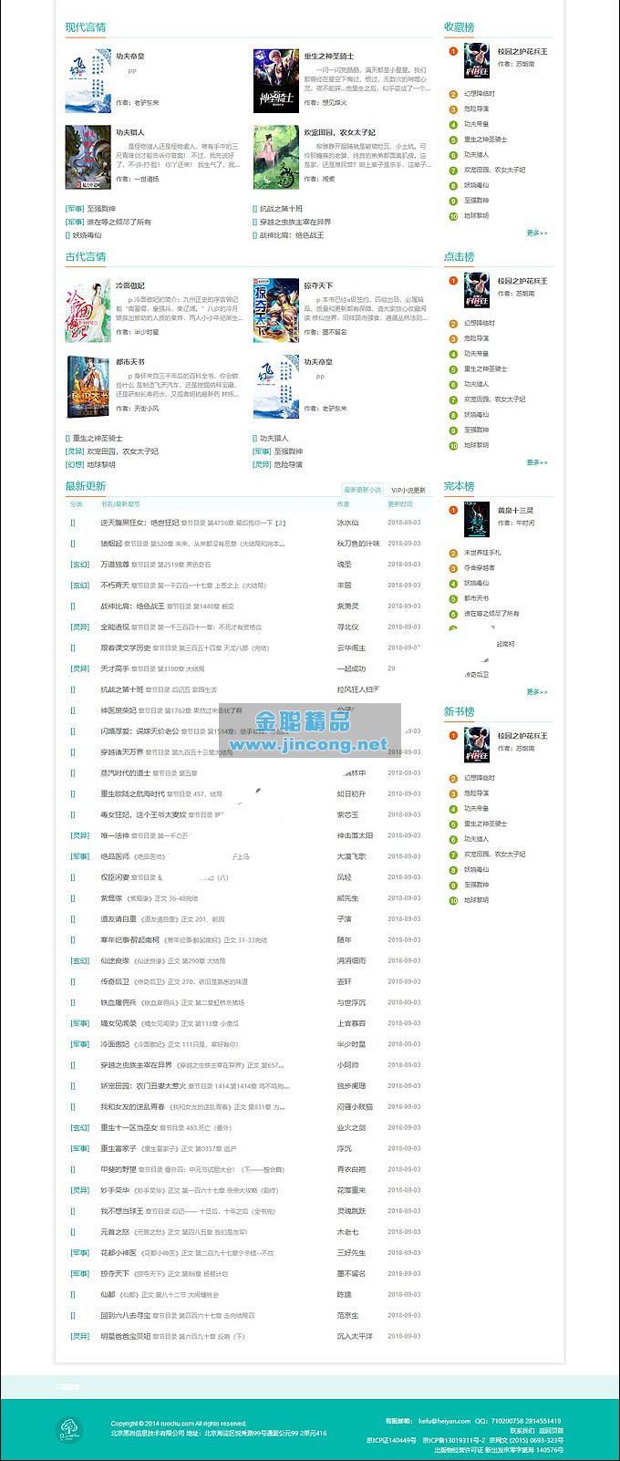仿《若初文学网》原创小说网站系统源码(带采集+支付+VIP会员系统) 杰奇小说专题