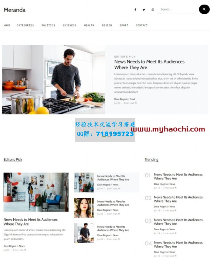     博文资讯分享HTML5网站模板
