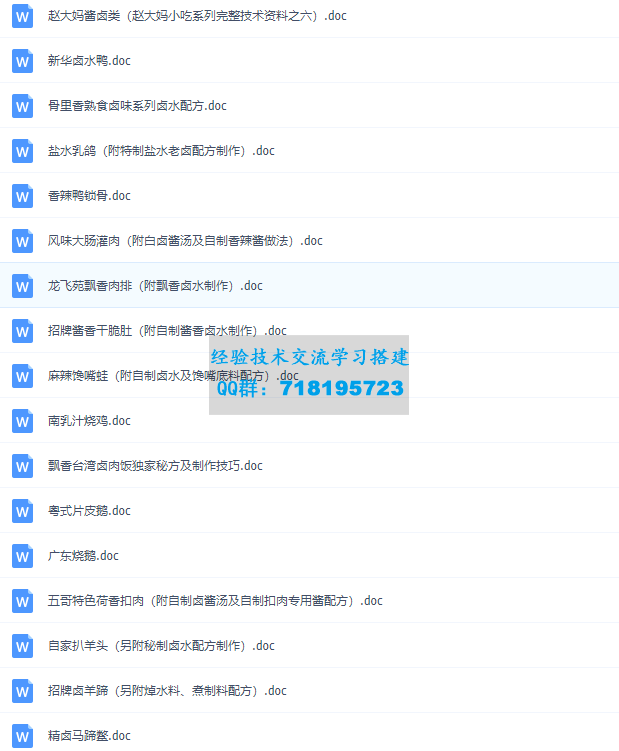 全国热门卤味小吃核心技术，配方全解析精准到克 卤味大全