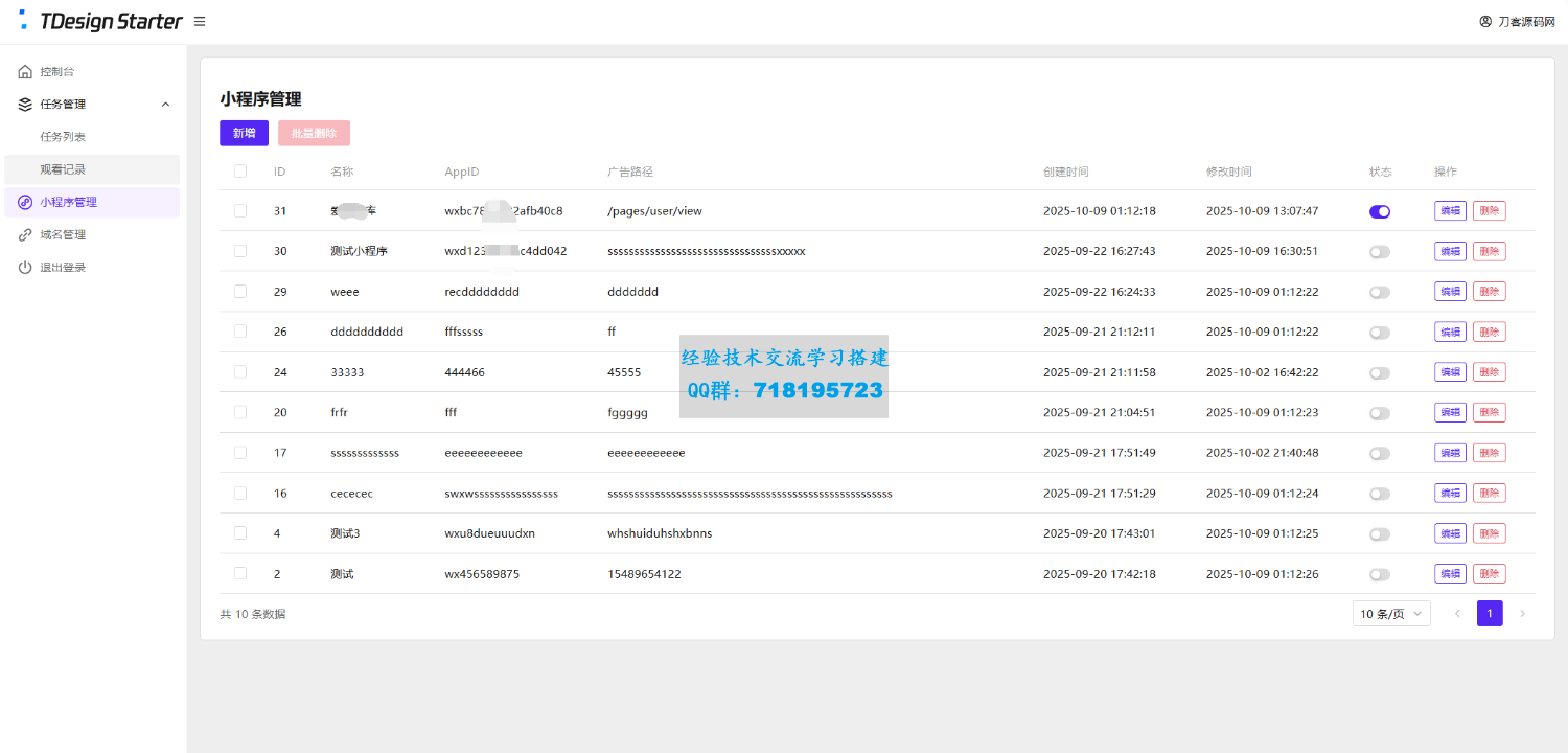 全新流量广告变现系统源码 任务管理系统 开源