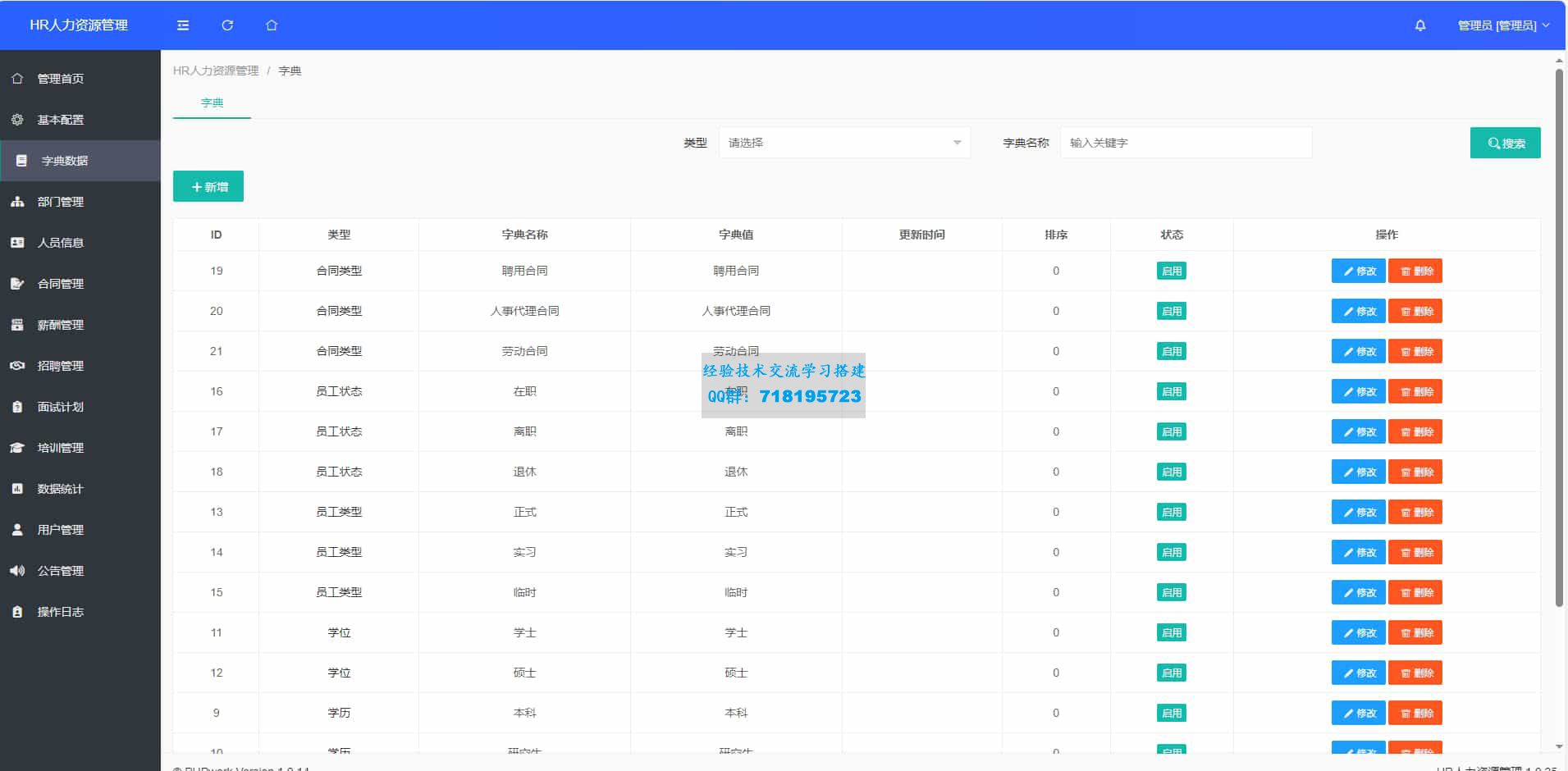 HR人力资源管理系统网站源码-员工管理系统